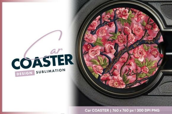 Cherry Blossom Car Coaster: An Embroidery Review