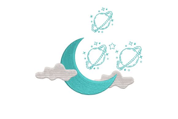 Crescent Moon and Planets Embroidery Review