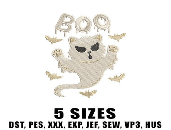 Cute Ghost Cat Embroidery Design Review