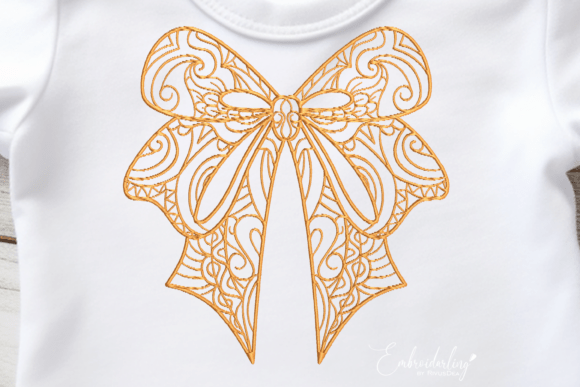 Cute Lace Bow Embroidery Design Review