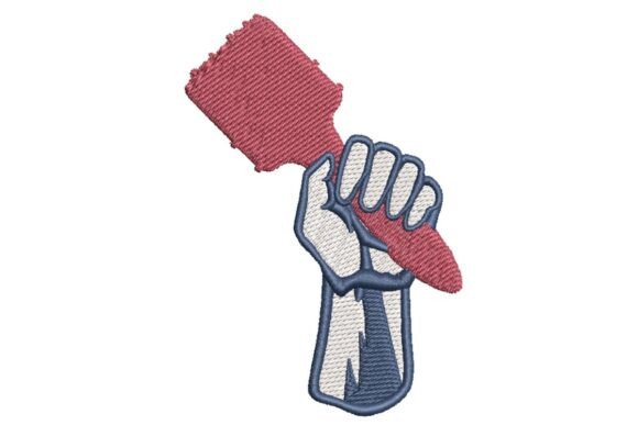 Labor Day Fist with Painter’s Brush Embroidery Review