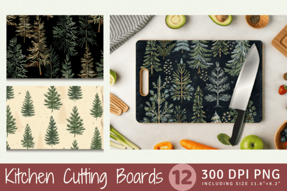Pine Trees Embroidery Cutting Boards Sub Review