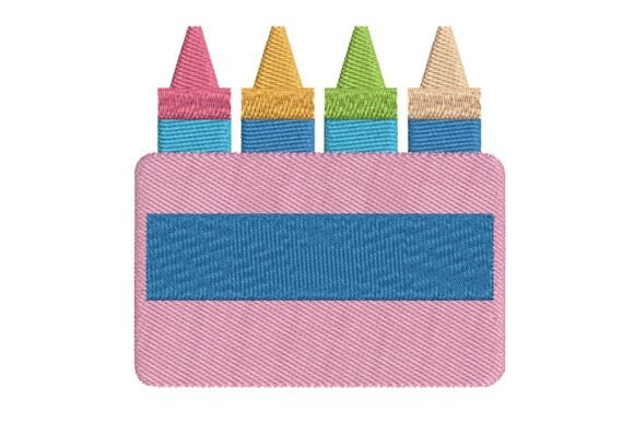 Review: Colorful Crayons in a Box Embroidery Design
