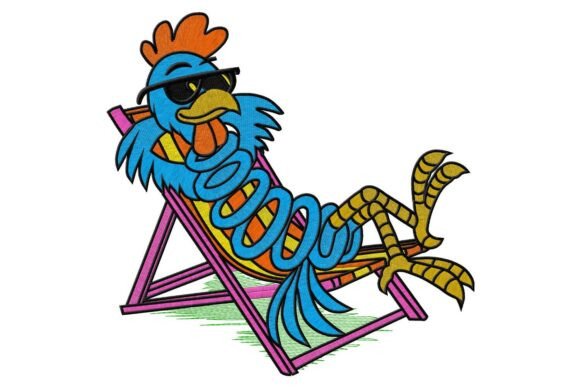 Review: Cool Chicken Relaxing Embroidery Design