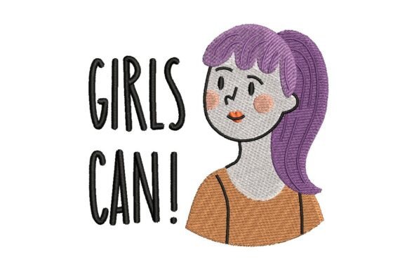 Review: GIRLS CAN Empowering Girl Embroidery Design