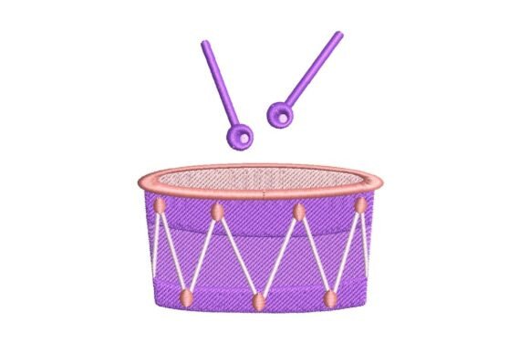 Review: Playful Purple Drum Embroidery Design