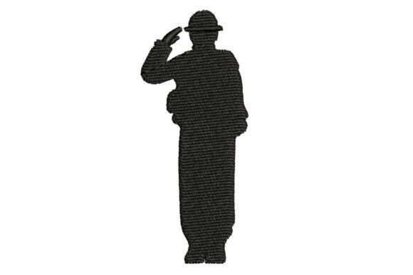 Review: Soldier Saluting Silhouette Embroidery Design