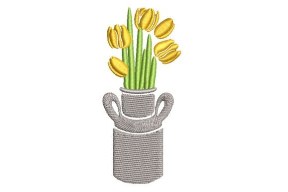 Review: Yellow Tulips in Traditional Milk Can Design