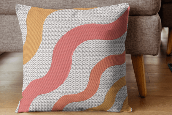 Reviewing Colorful Flame Wave Embroidery Design