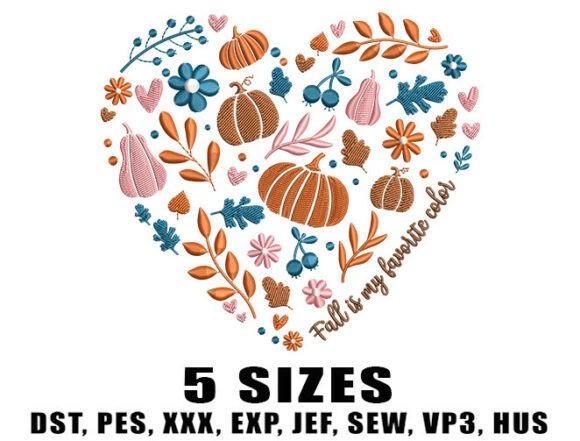 Reviewing Fall Heart Shape Embroidery Designs for Gifts