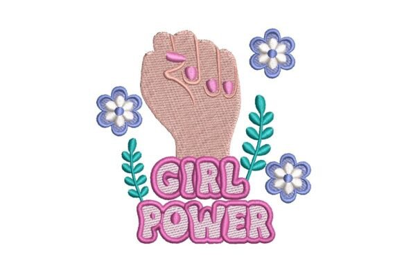 Reviewing Girl Power Fist and Flowers Embroidery Design