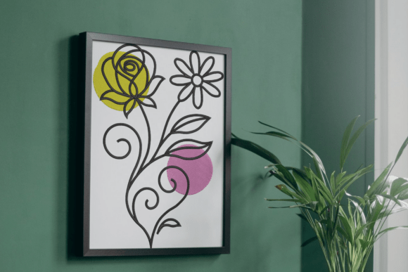 Reviewing Modern Floral Outline Embroidery Design