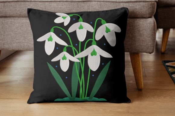 Reviewing Snowdrop Floral Embroidery Design for Etsy Shops
