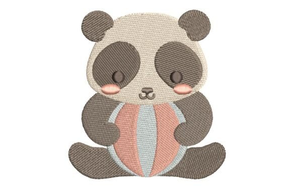 Reviewing the Cute Panda Bear with Beach Ball Embroidery Design