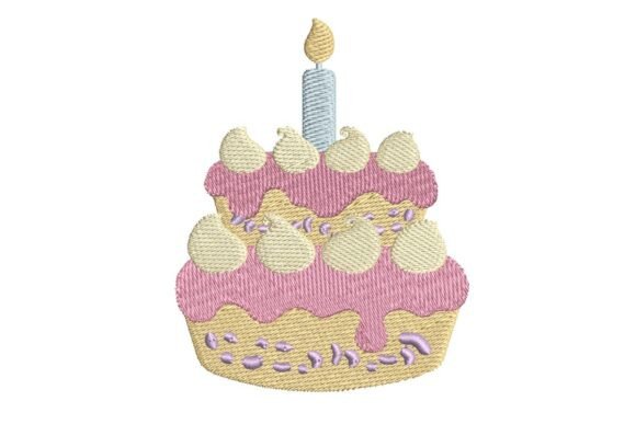 Sweet Two-Tier Birthday Cake Embroidery Review